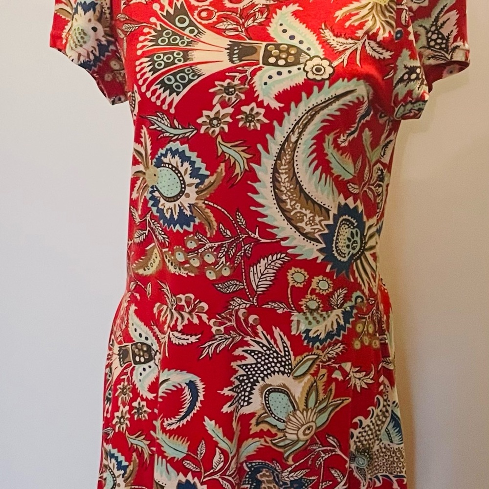 CHAPS - Floral Red Women's Casual Dress - Only Worn Once - Excellent Condition